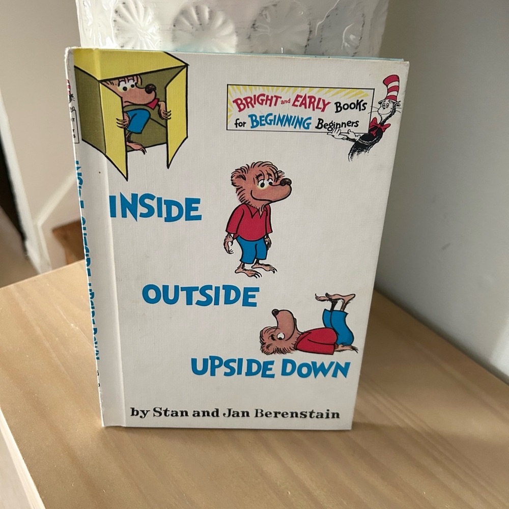 Vintage 1968 Inside Outside Upside Down  Berenstain Kids Hardcover Book